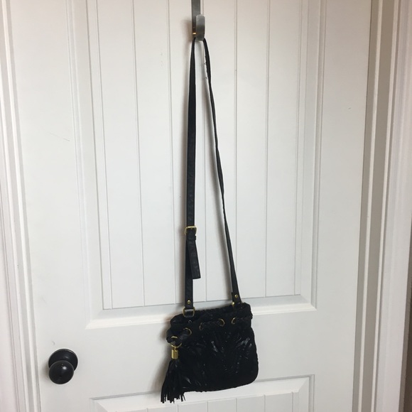 Braciano black crossbody purse with tassel - Picture 2 of 8